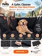 Hard-bottom dog back seat extender covering the rear footwell